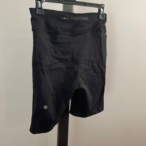 Lululemon biker shorts - long + back zipper
